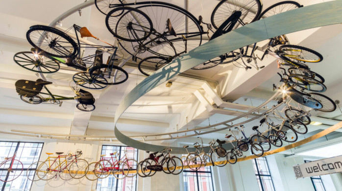 Science meuseum bike sculpture